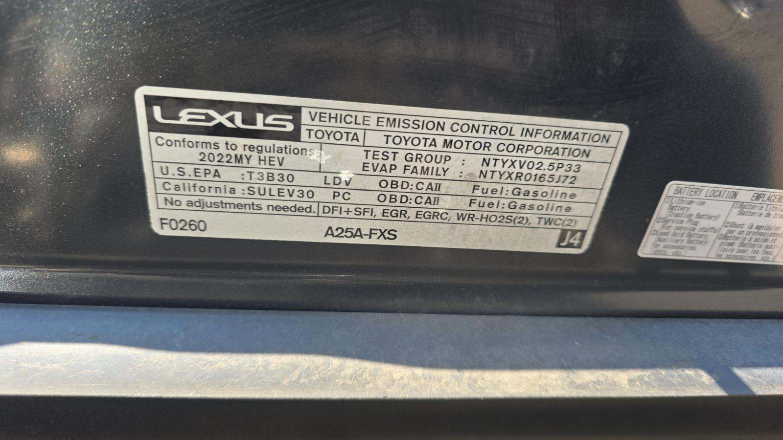 2022 Lexus ES ES 300h FWD