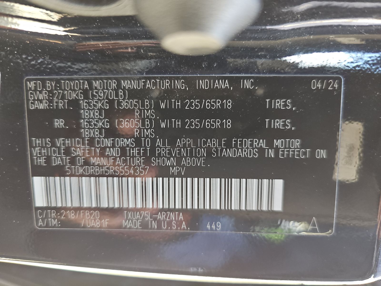 2024 Toyota Highlander LE AWD