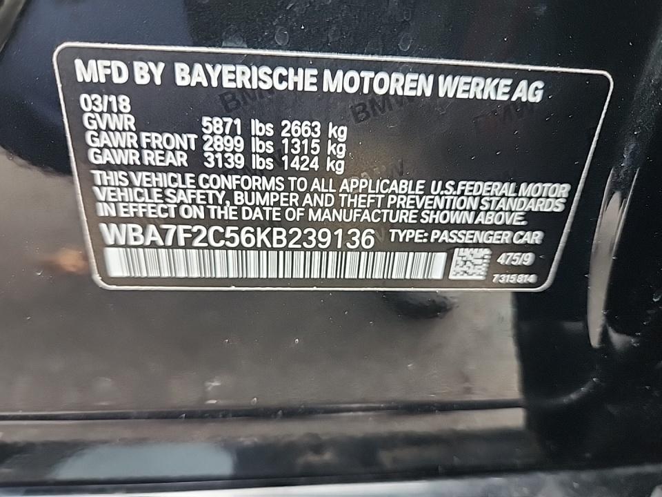 2019 BMW 7 Series 750i xDrive AWD
