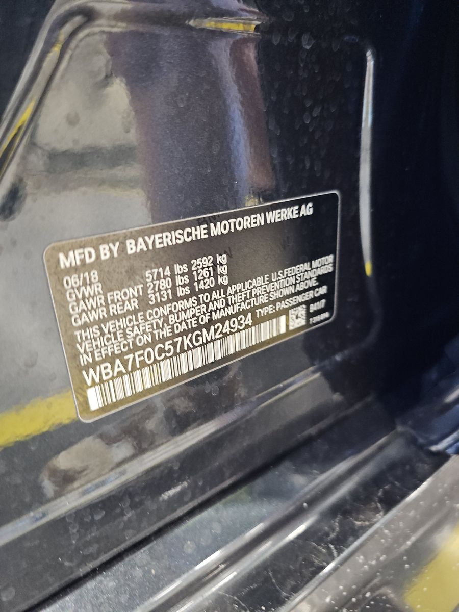 2019 BMW 7 Series 750i RWD