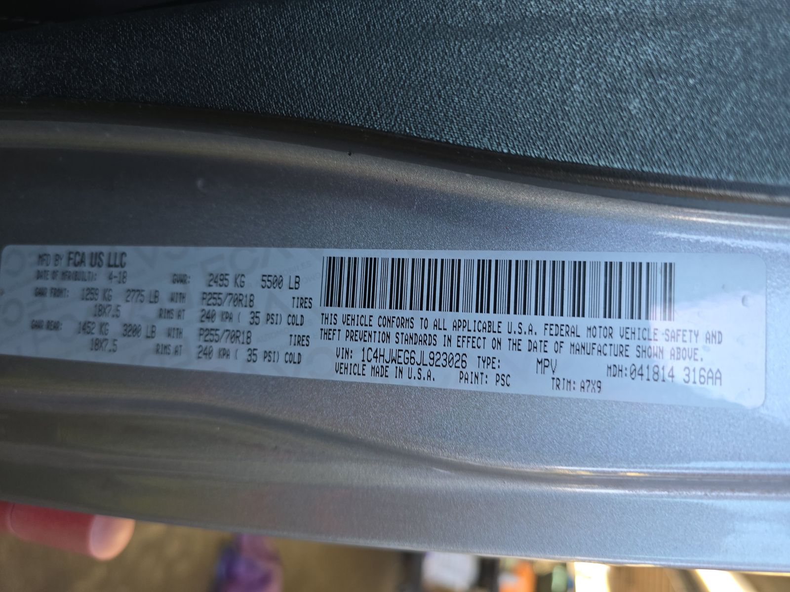 2018 Jeep Wrangler Unlimited Sahara AWD