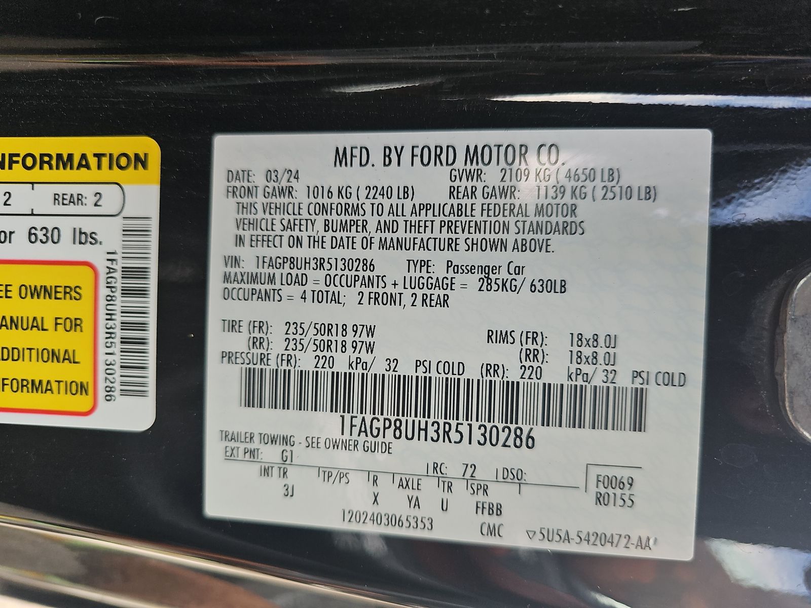 2024 Ford Mustang EcoBoost Premium RWD