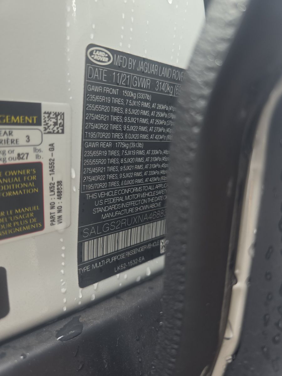 2022 Land Rover Range Rover Westminster AWD