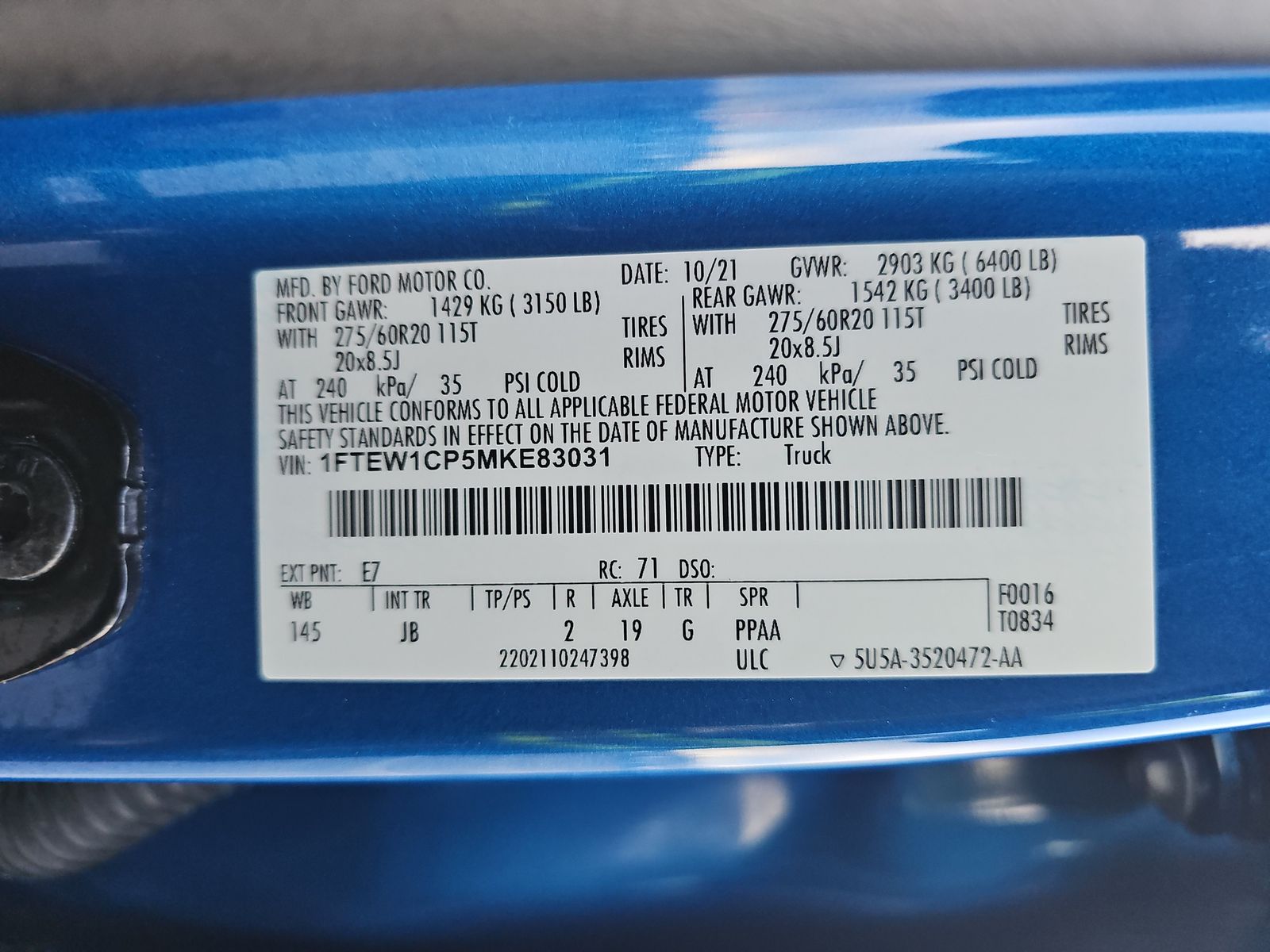 2021 Ford F-150 XL RWD