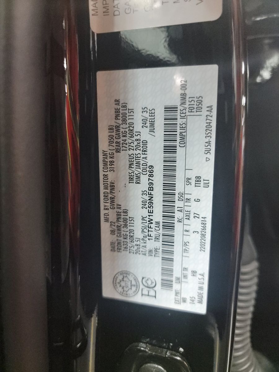 2022 Ford F-150 Lariat AWD