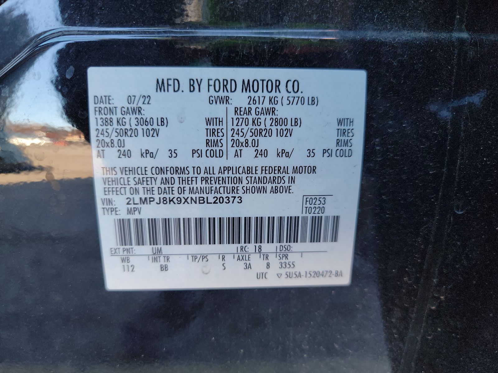 2022 Lincoln Nautilus Reserve AWD