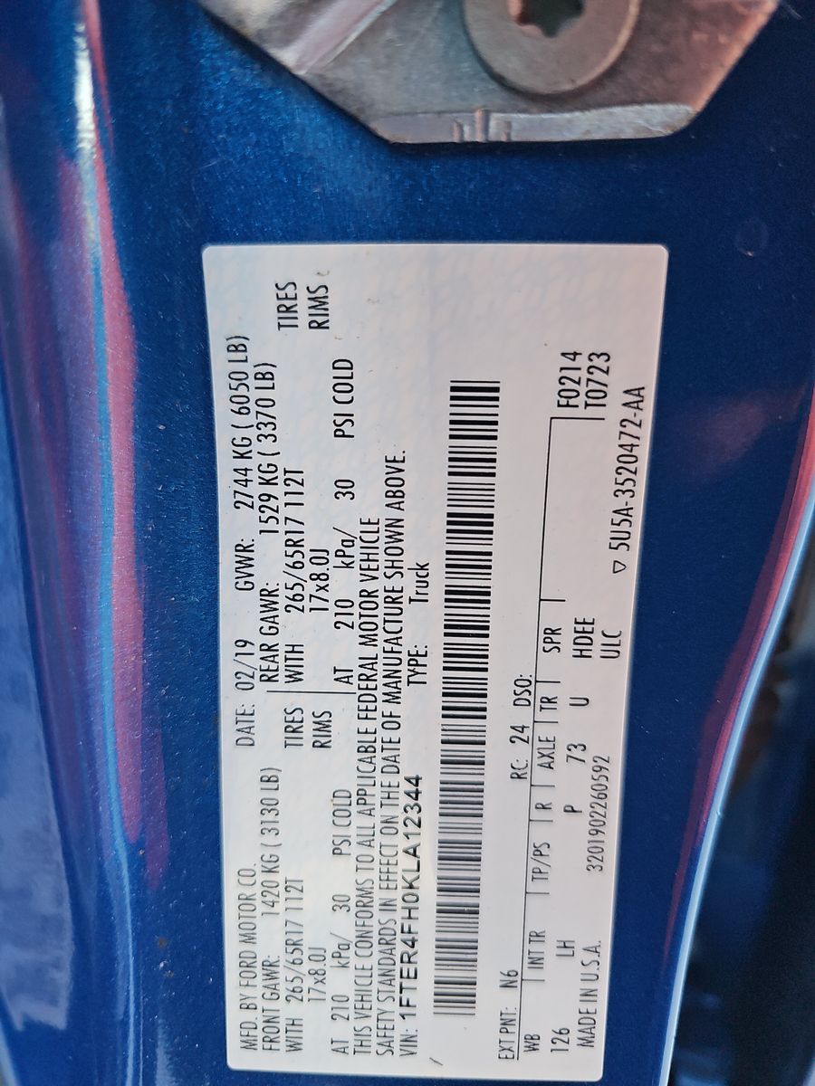 2019 Ford Ranger XLT AWD