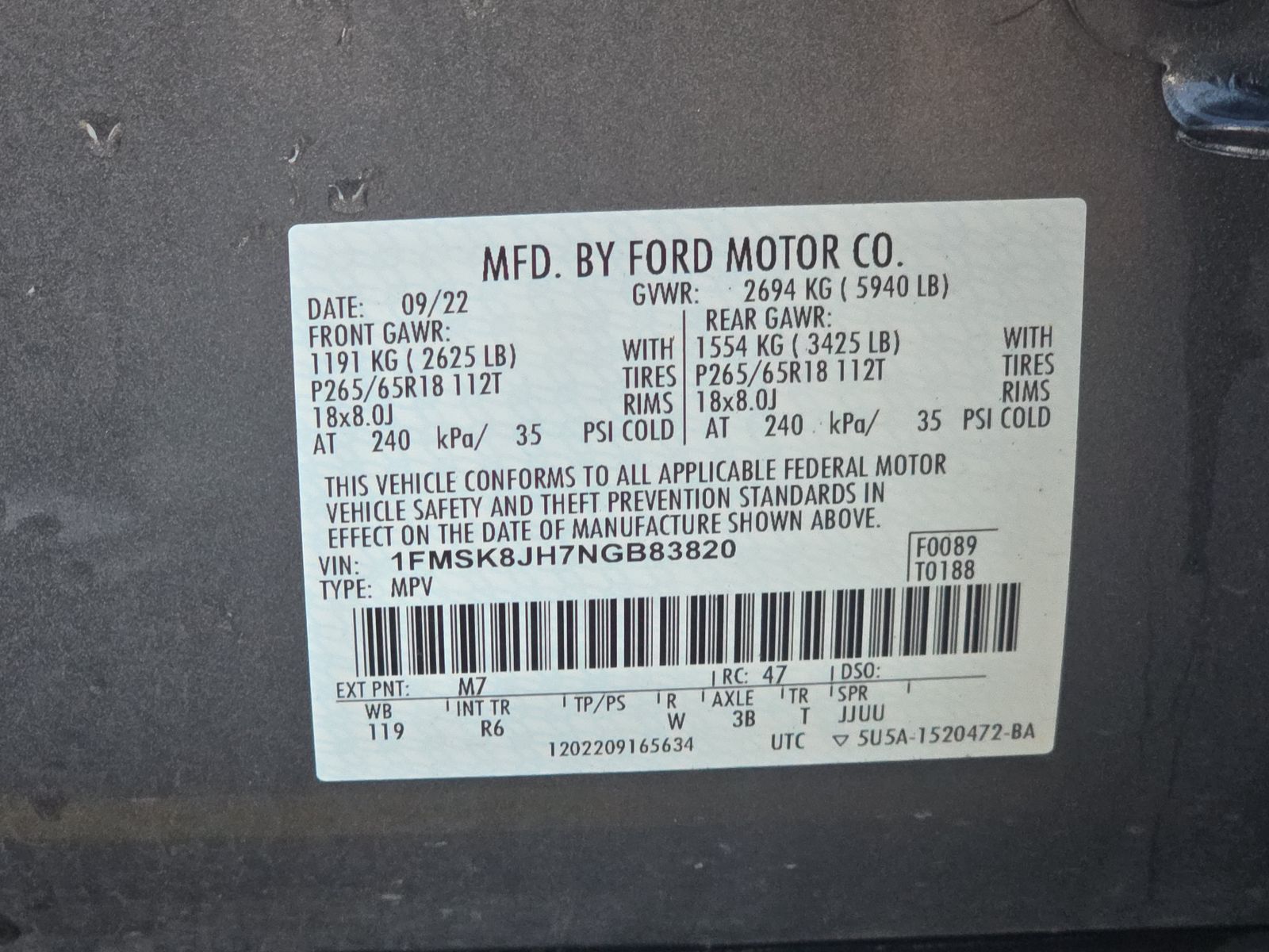 2022 Ford Explorer Timberline AWD