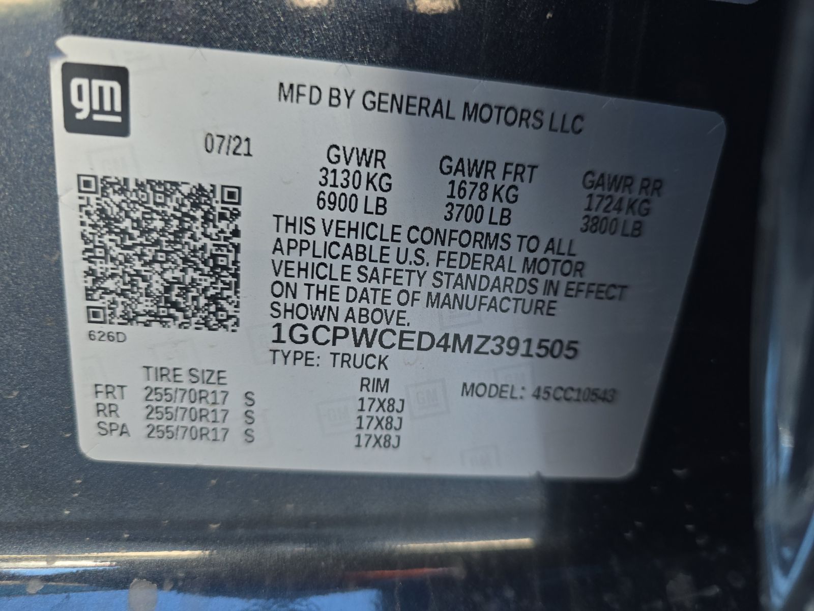 2021 Chevrolet Silverado 1500 LT RWD