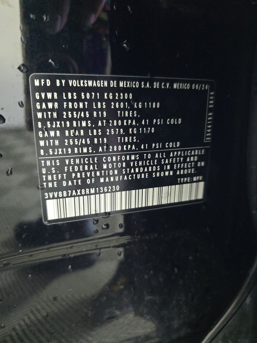 2024 Volkswagen Tiguan 2.0T SE R-Line Black AWD