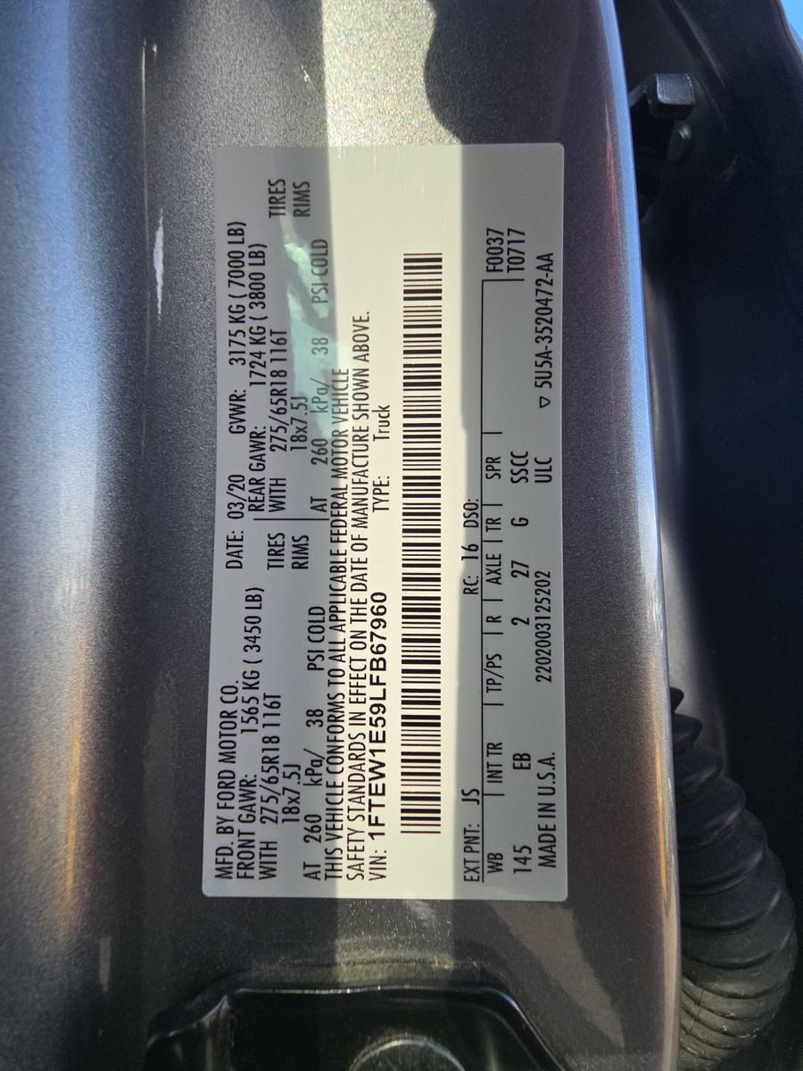 2020 Ford F-150 Lariat AWD