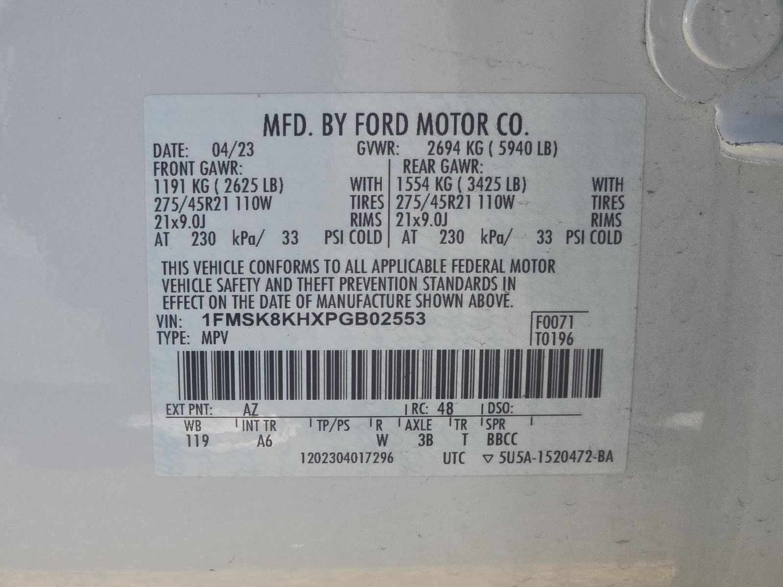 2023 Ford Explorer ST-Line AWD