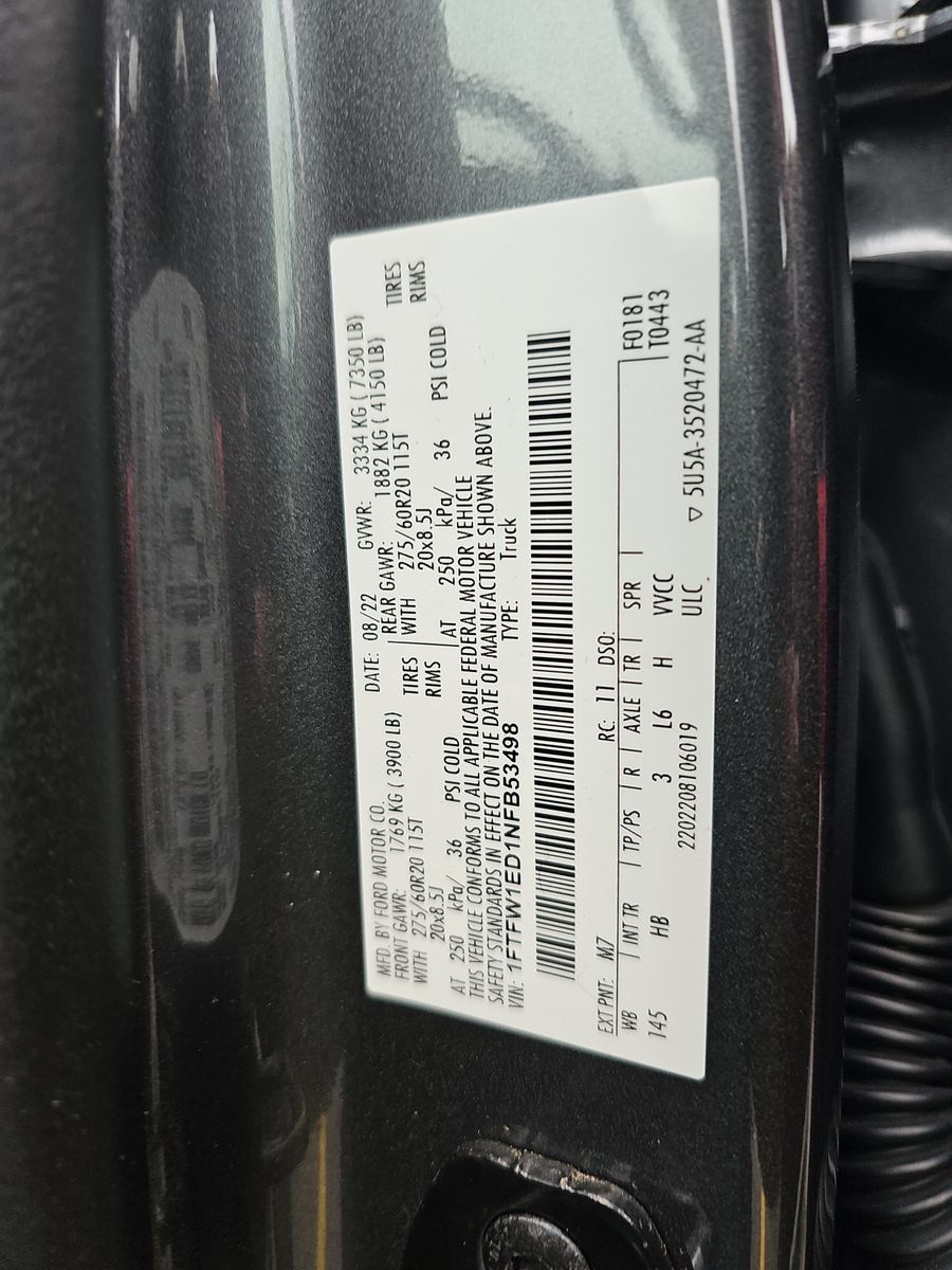 2022 Ford F-150 Hybrid Lariat AWD