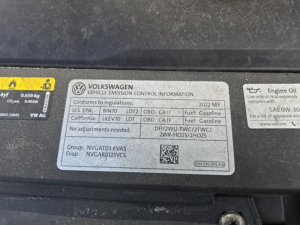 2022 Volkswagen Atlas 3.6L SE AWD