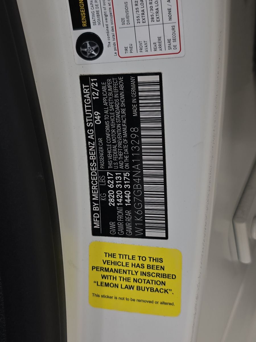 2022 Mercedes-Benz S-Class S 580 AWD