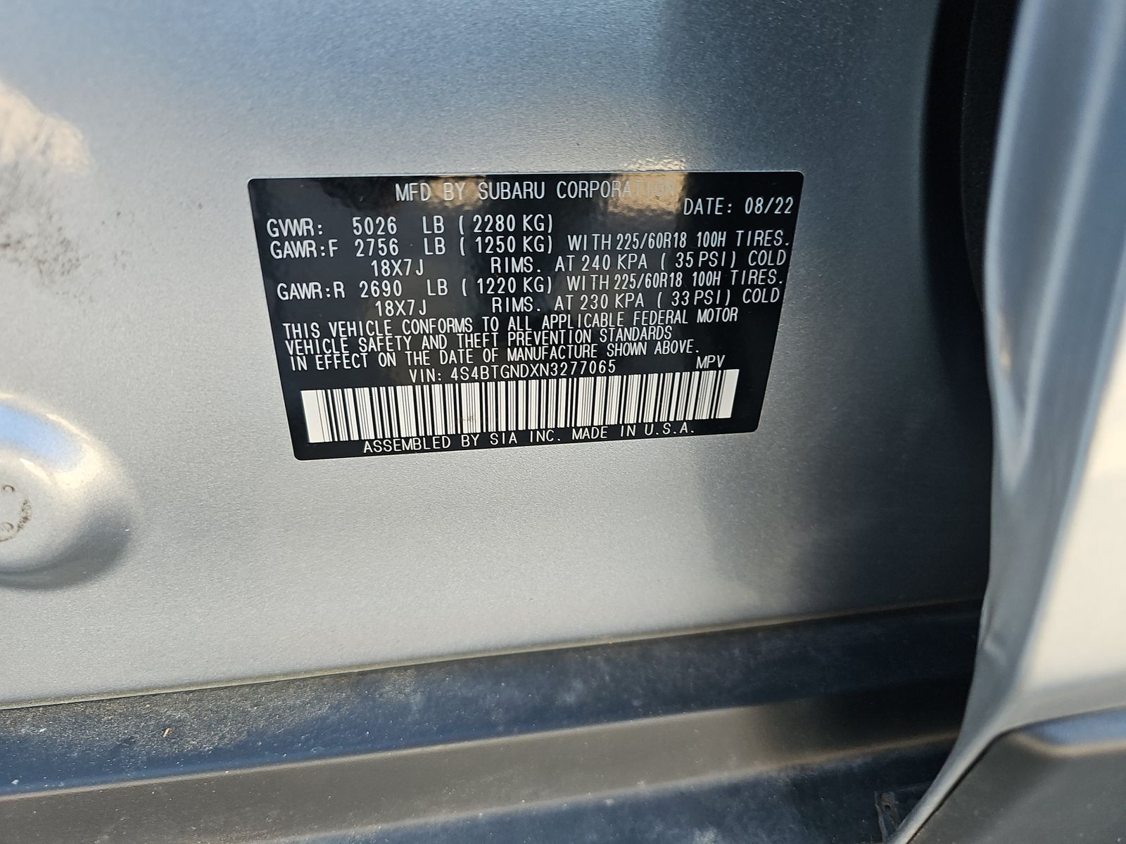 2022 Subaru Outback Limited XT AWD