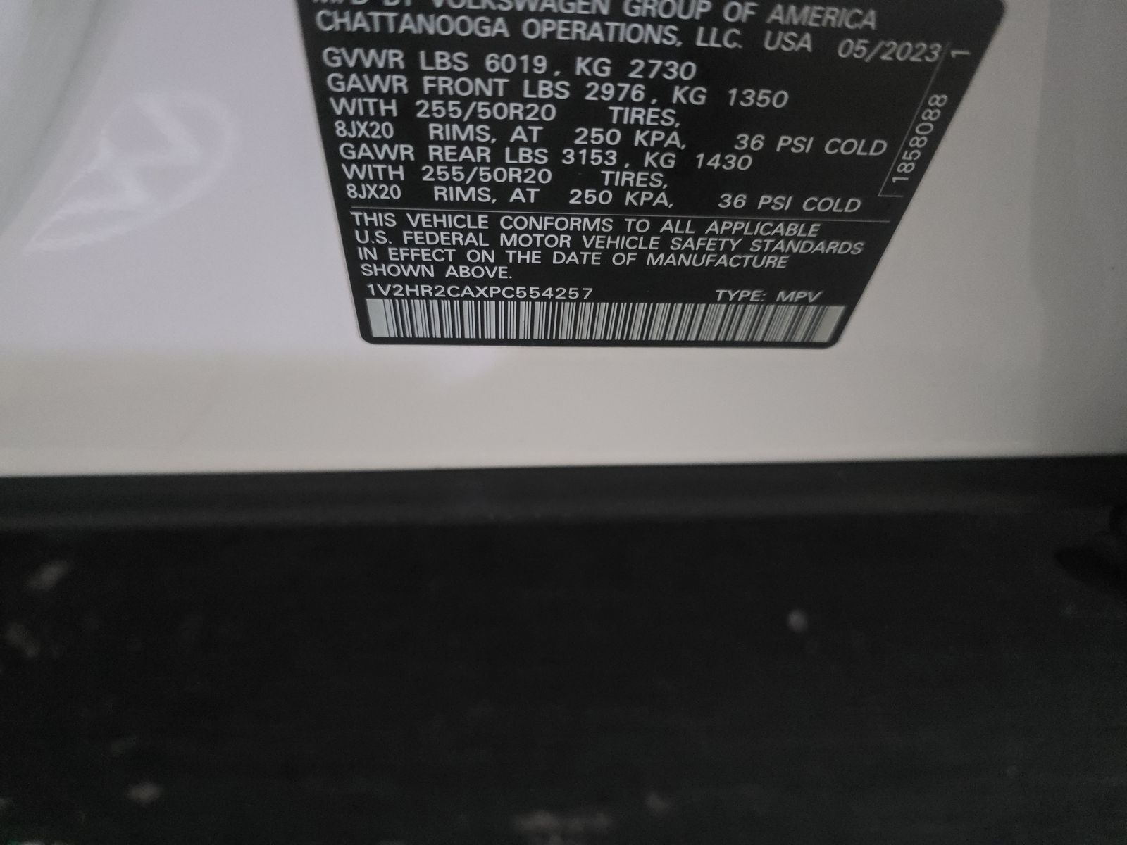 2023 Volkswagen Atlas 3.6L SE AWD