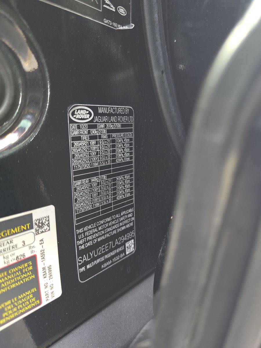 2020 Land Rover Range Rover Velar SVAutobiography Dynamic AWD