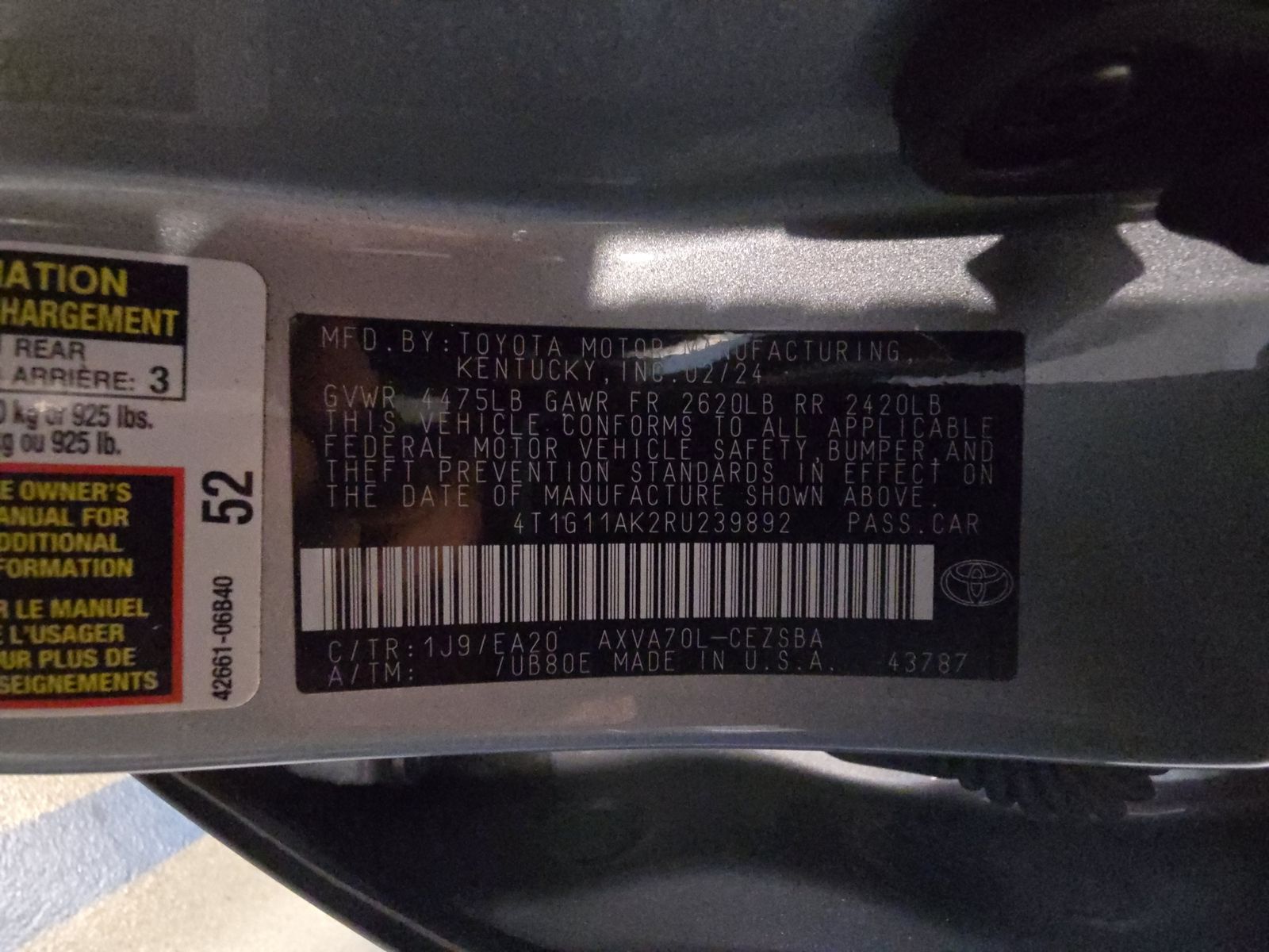 2024 Toyota Camry SE FWD