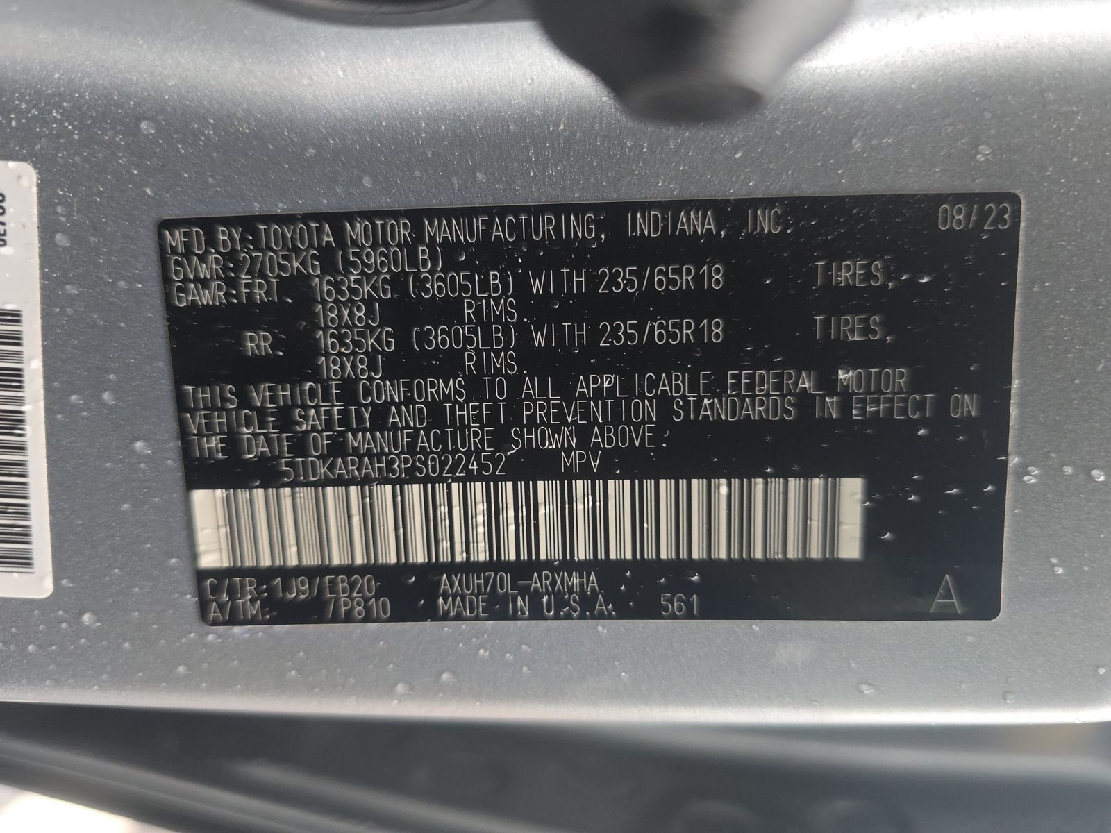 2023 Toyota Highlander Hybrid XLE FWD