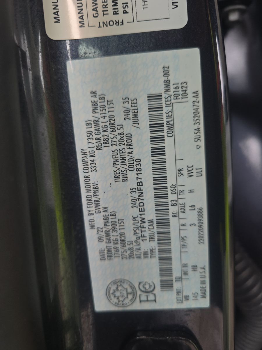 2022 Ford F-150 Hybrid Lariat AWD