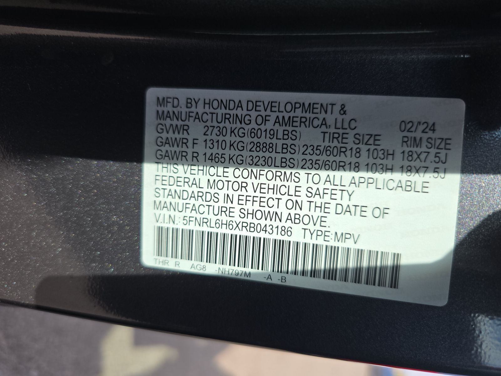 2024 Honda Odyssey EX-L FWD