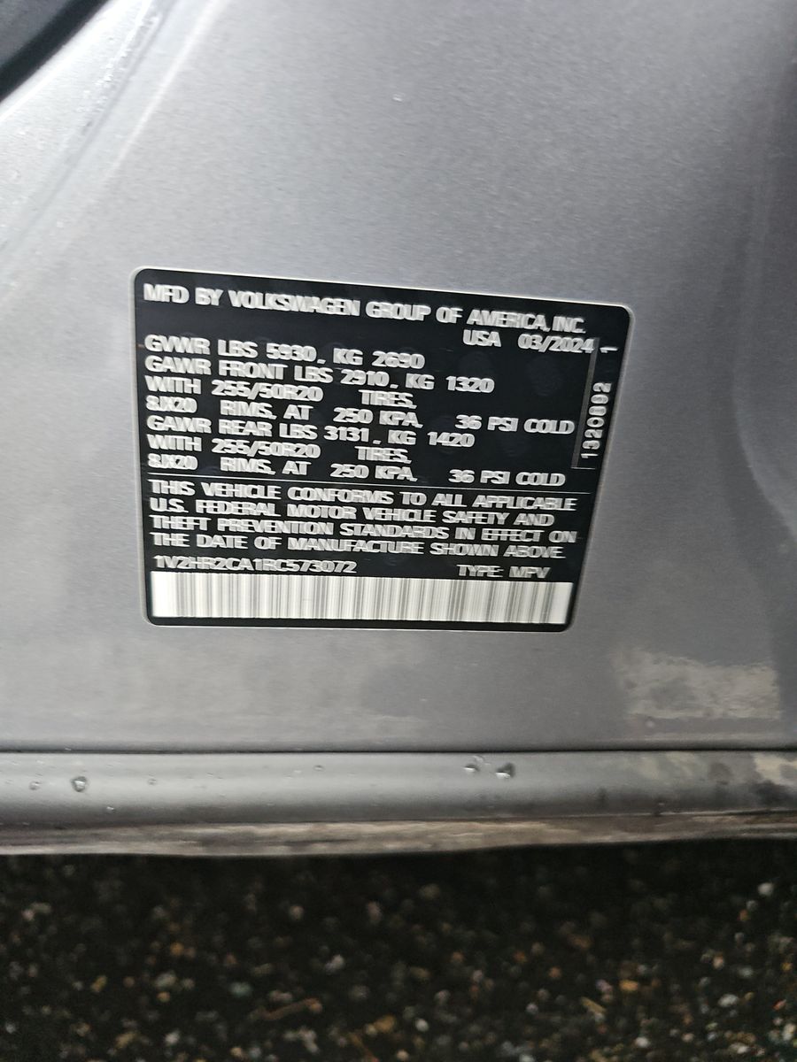 2024 Volkswagen Atlas 2.0T SE AWD