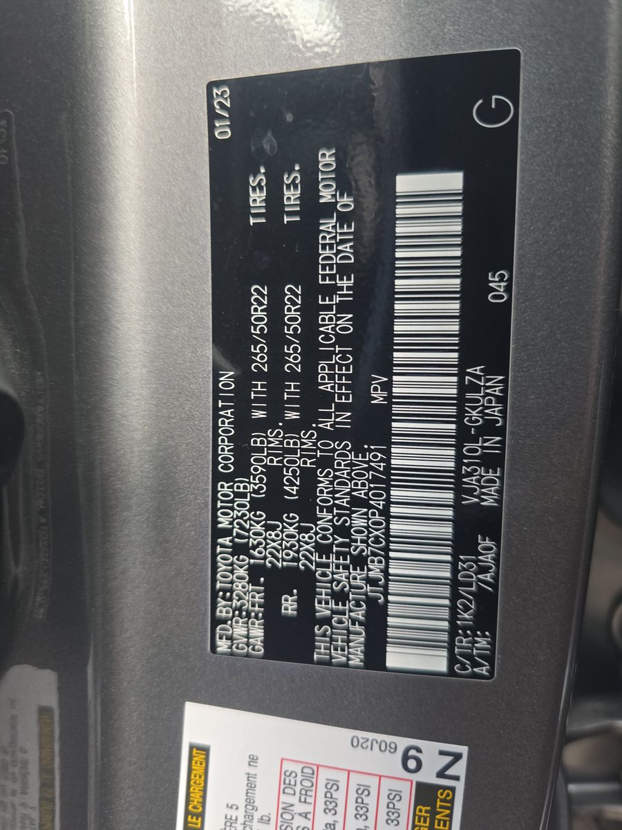 2023 Lexus LX LX 600 F SPORT AWD