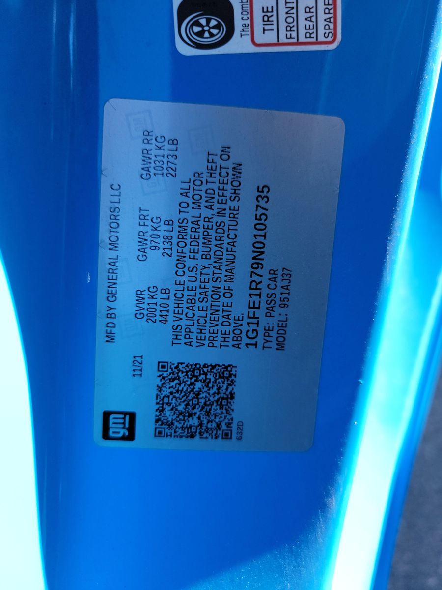 2022 Chevrolet Camaro LT1 RWD