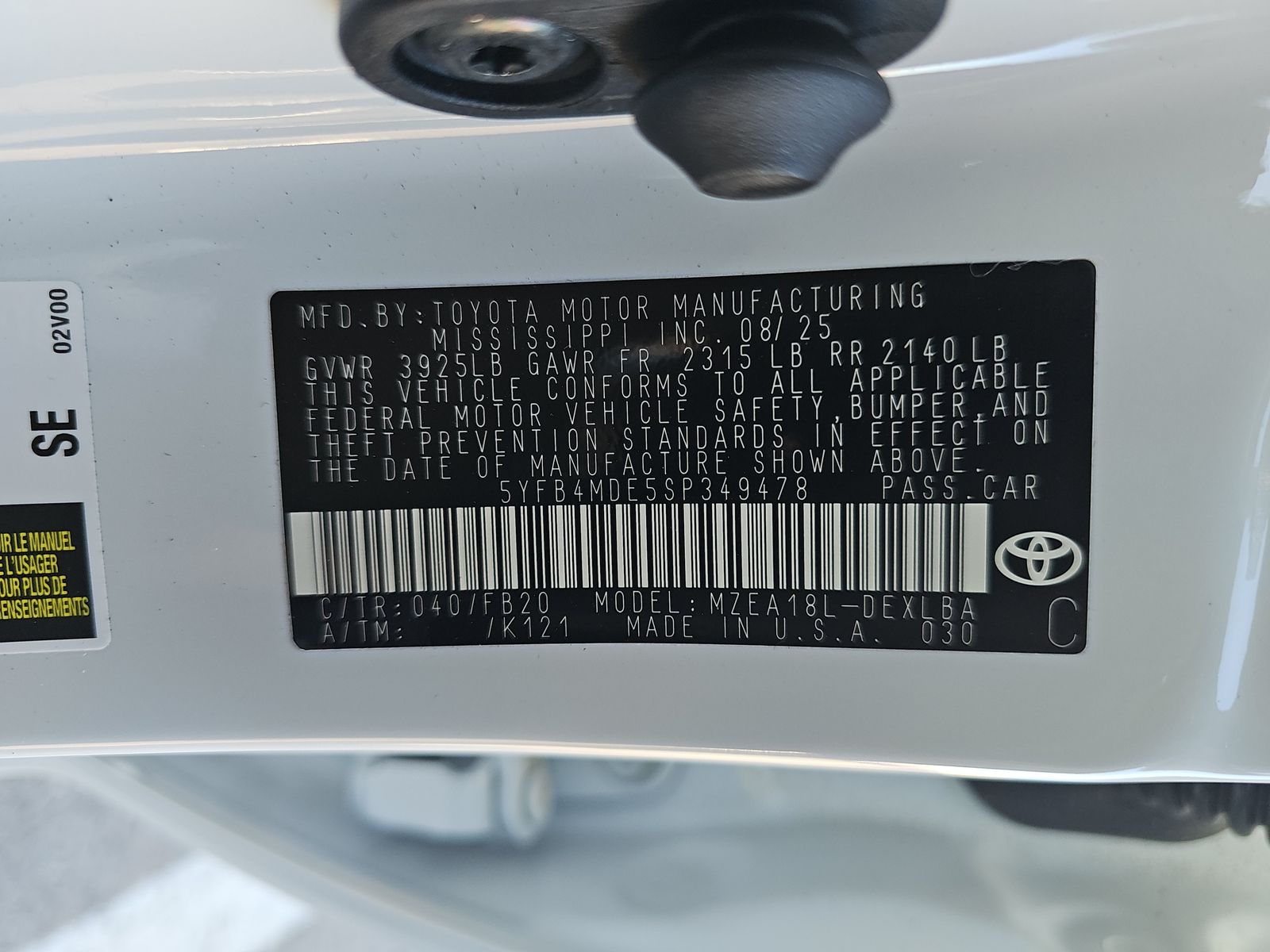 2025 Toyota Corolla LE FWD