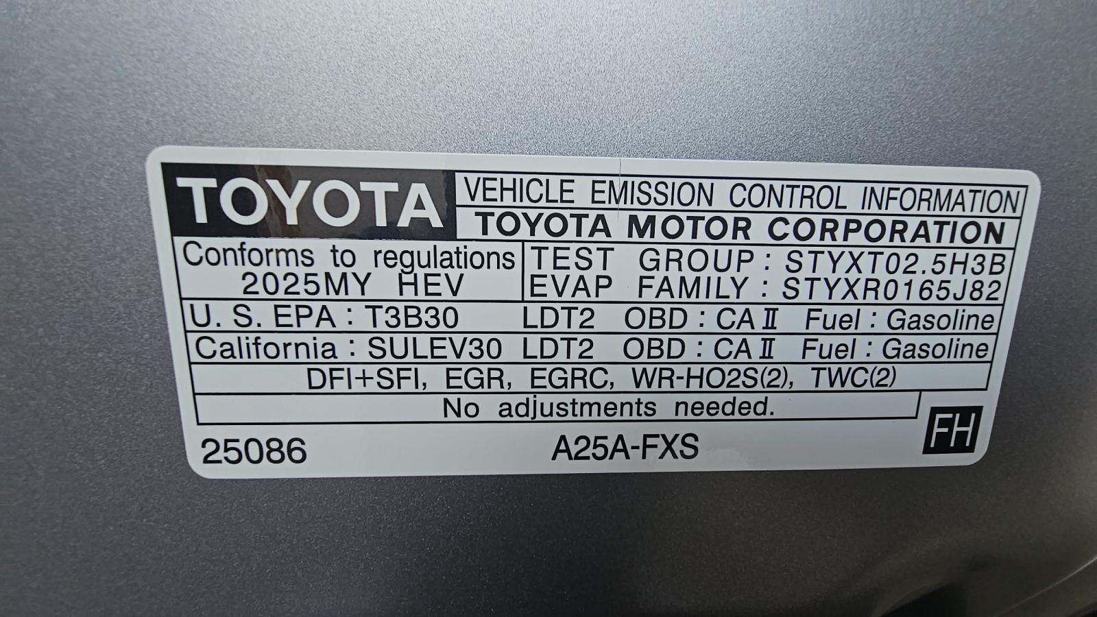 2025 Toyota RAV4 Hybrid LE AWD