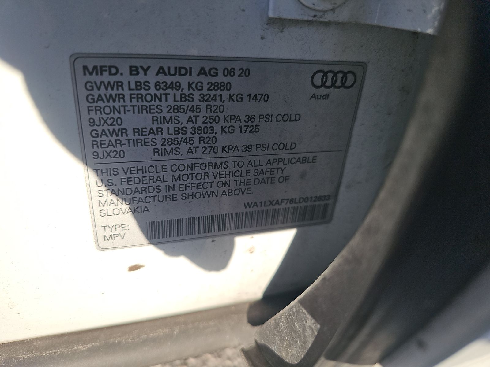 2020 Audi Q7 3.0T Premium Plus AWD