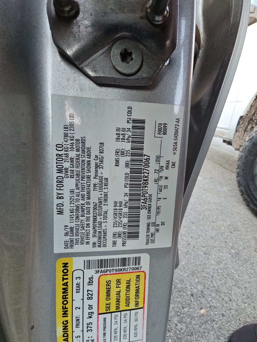 2019 Ford Fusion SE AWD