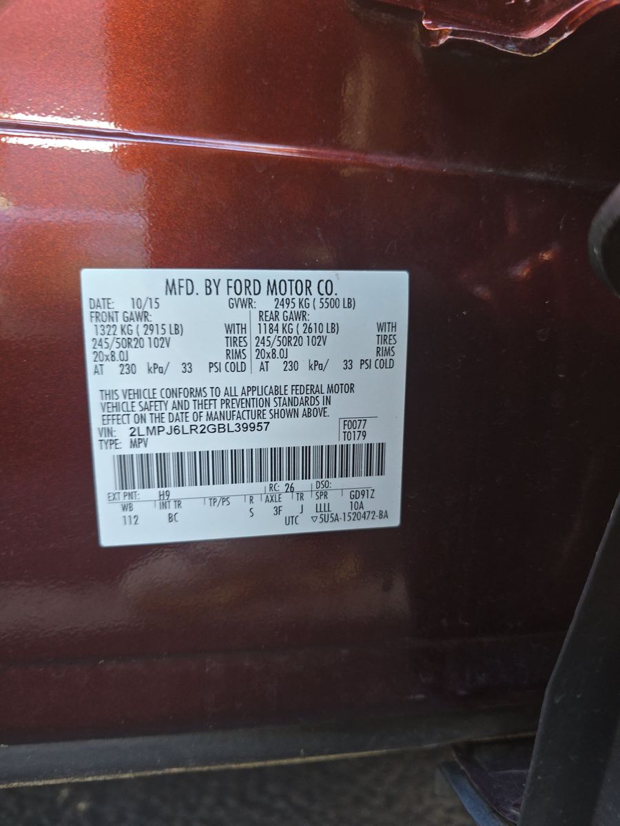 2016 Lincoln MKX Reserve FWD