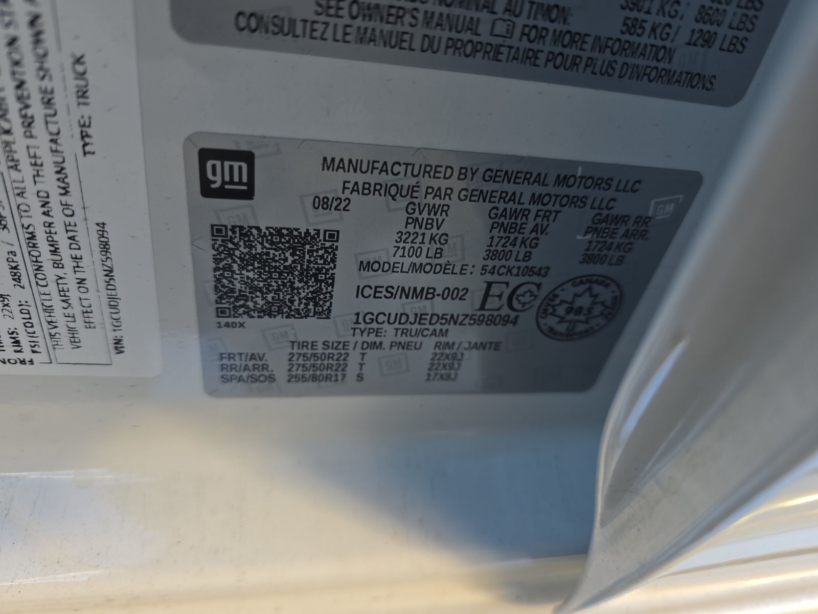 2022 Chevrolet Silverado 1500 High Country AWD