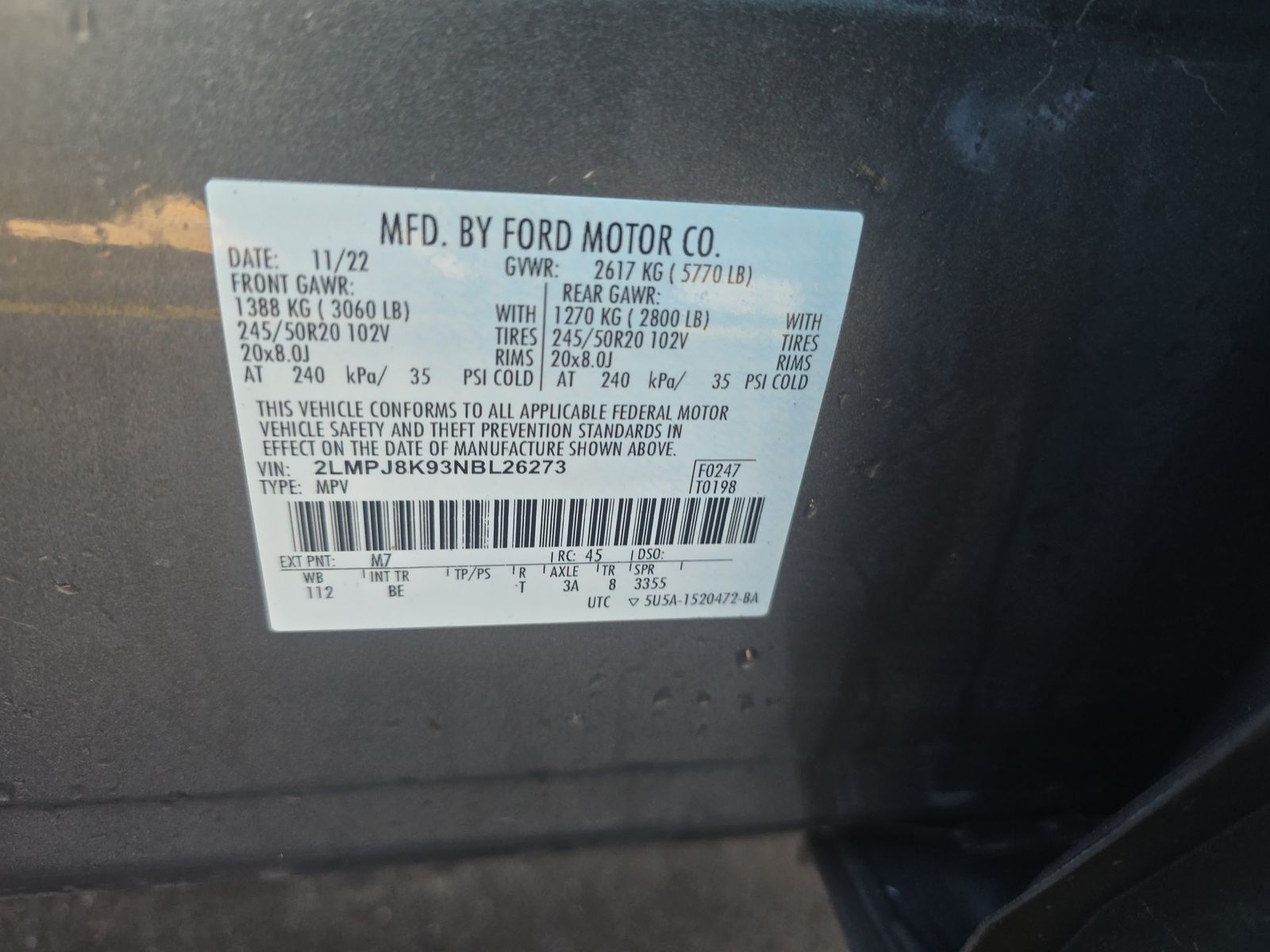 2022 Lincoln Nautilus Reserve AWD