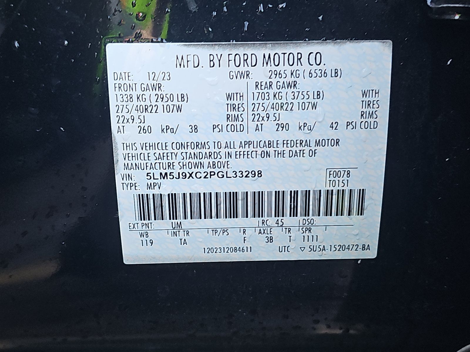 2023 Lincoln Aviator Black Label AWD