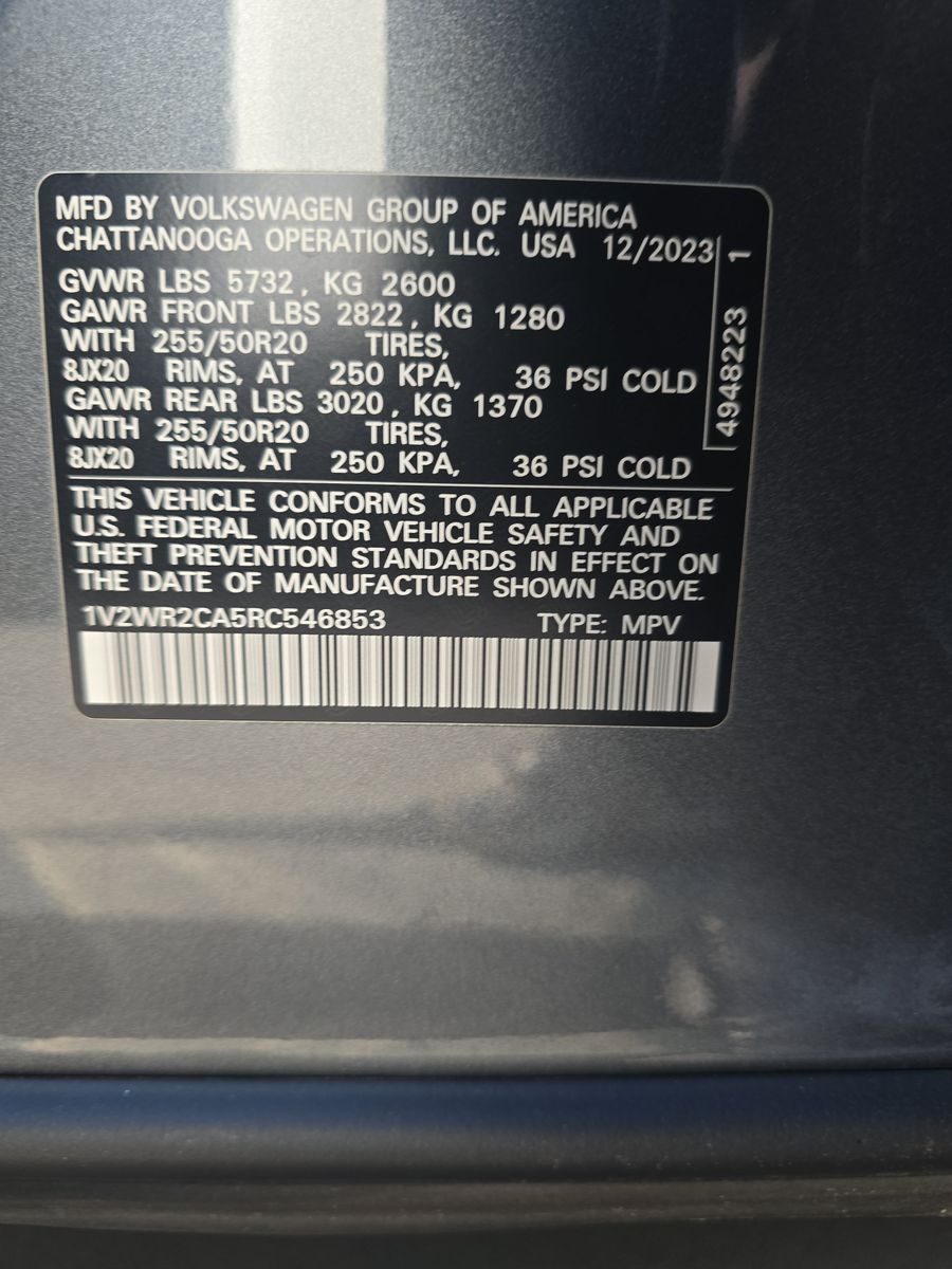 2024 Volkswagen Atlas 2.0T SE FWD