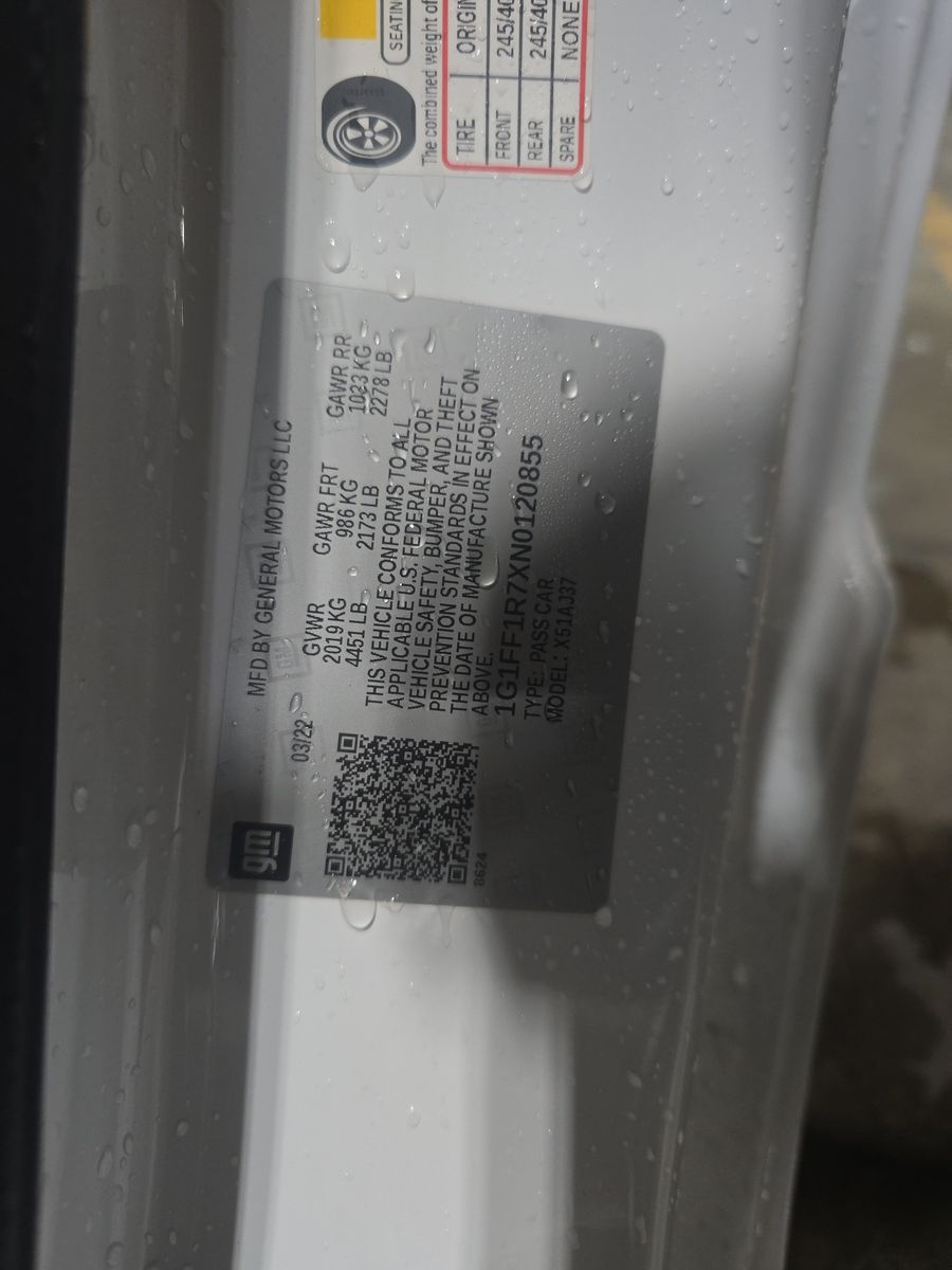 2022 Chevrolet Camaro LT1 RWD