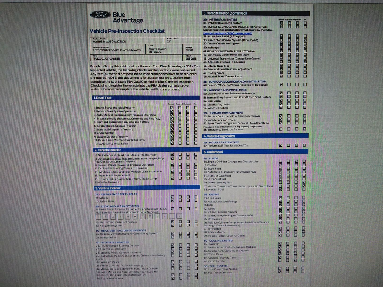 2023 Ford Escape Platinum AWD