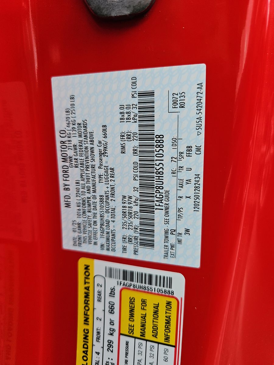 2025 Ford Mustang EcoBoost Premium RWD