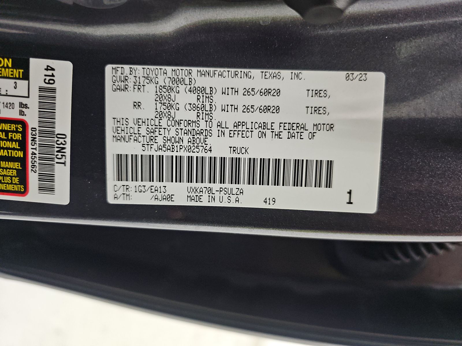 2023 Toyota Tundra Limited RWD