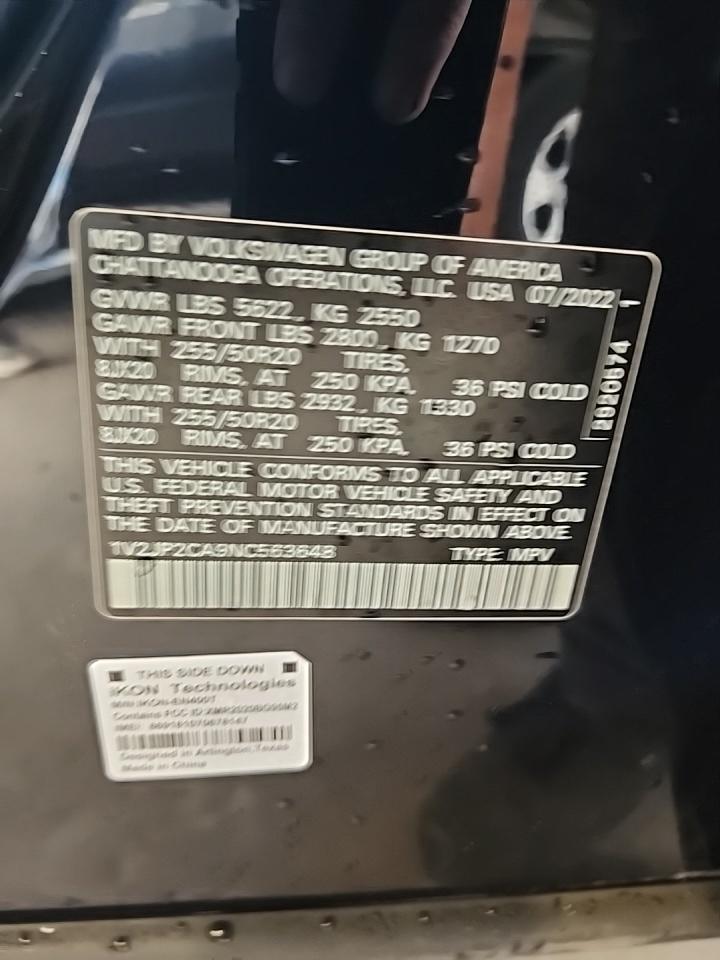 2022 Volkswagen Atlas 2.0T SE FWD