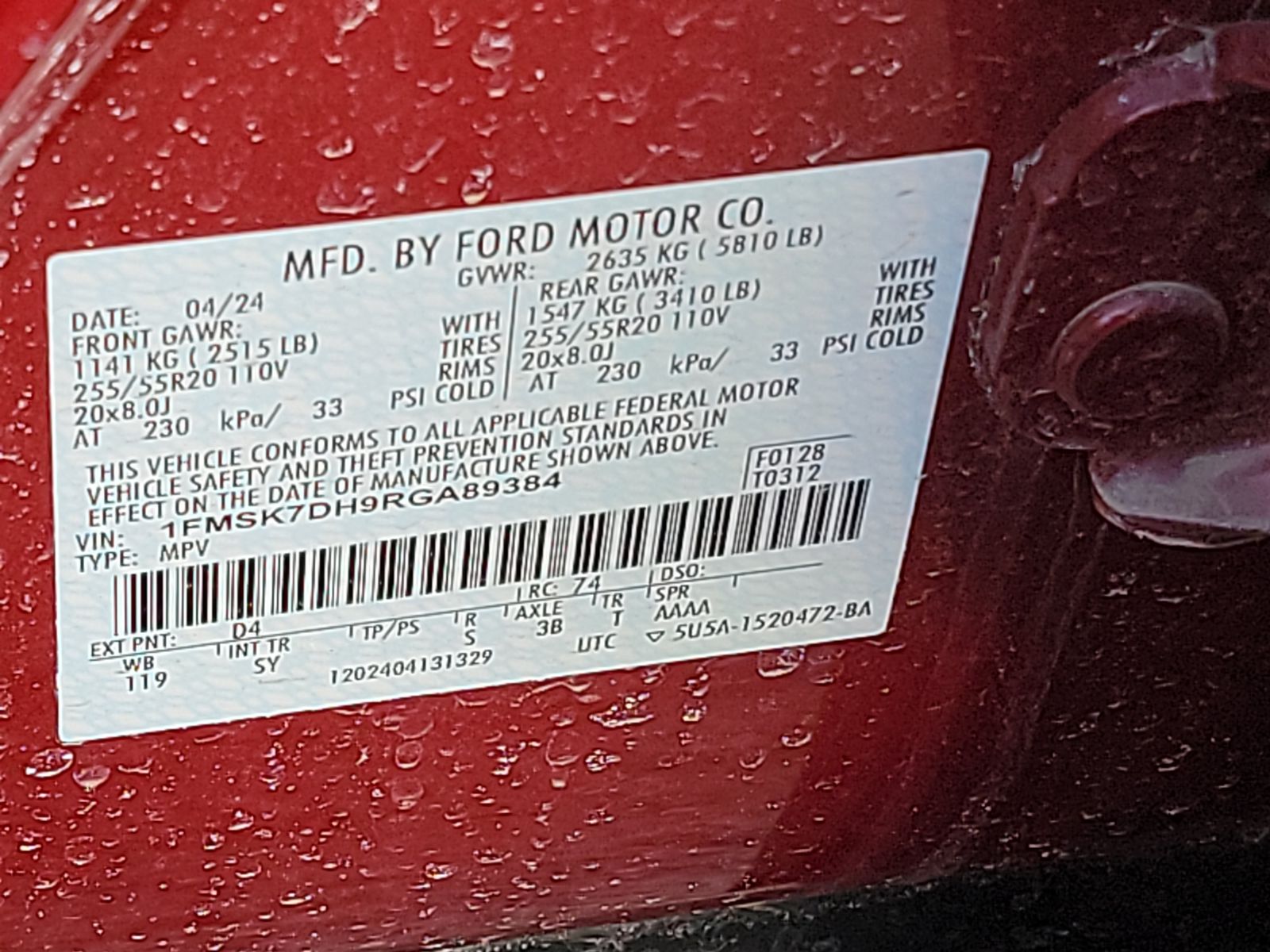 2024 Ford Explorer XLT RWD