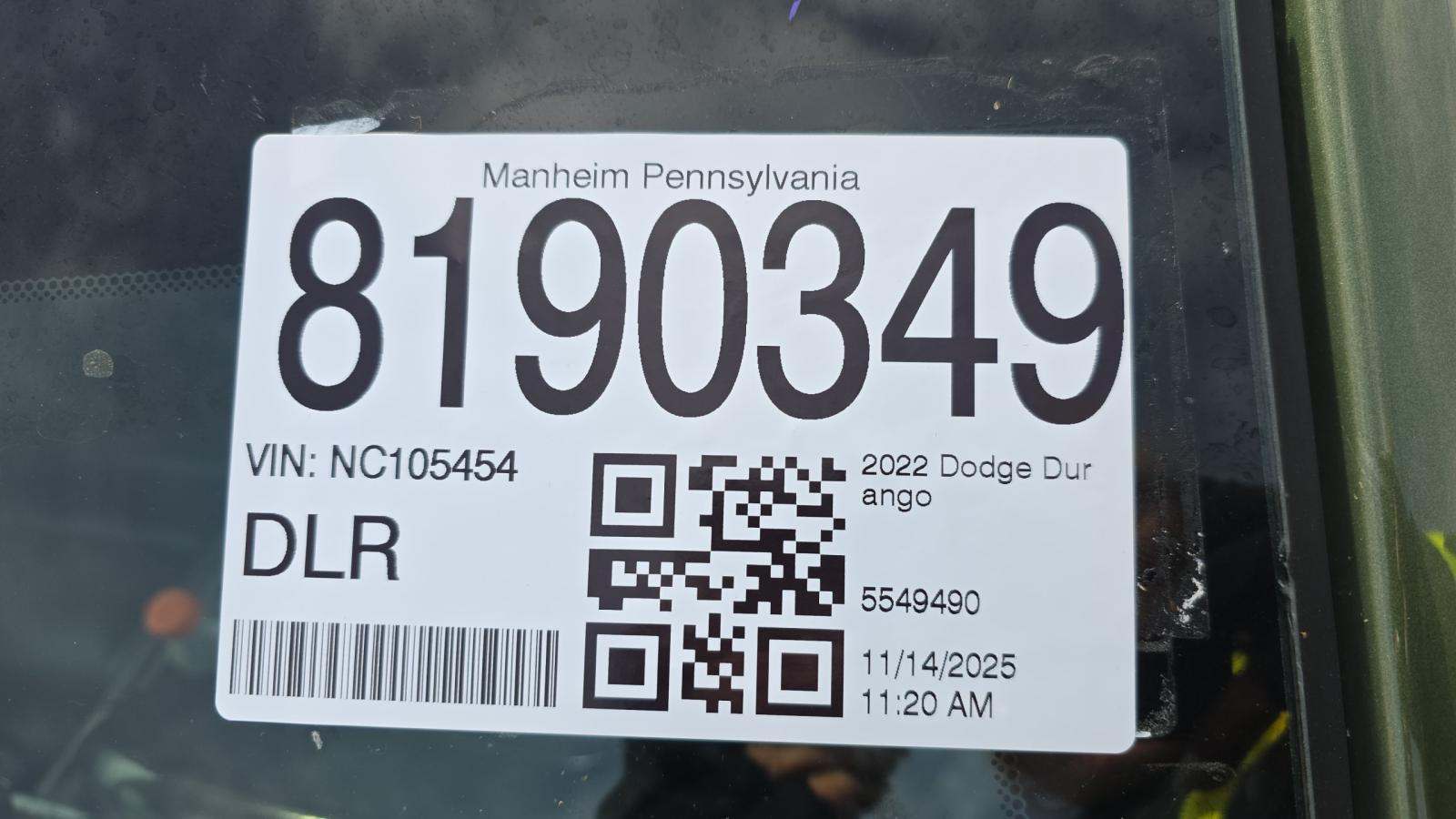 2022 Dodge Durango R/T AWD