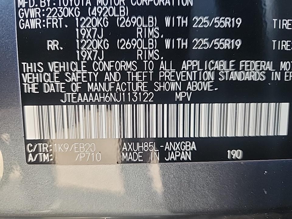 2022 Toyota Venza XLE AWD