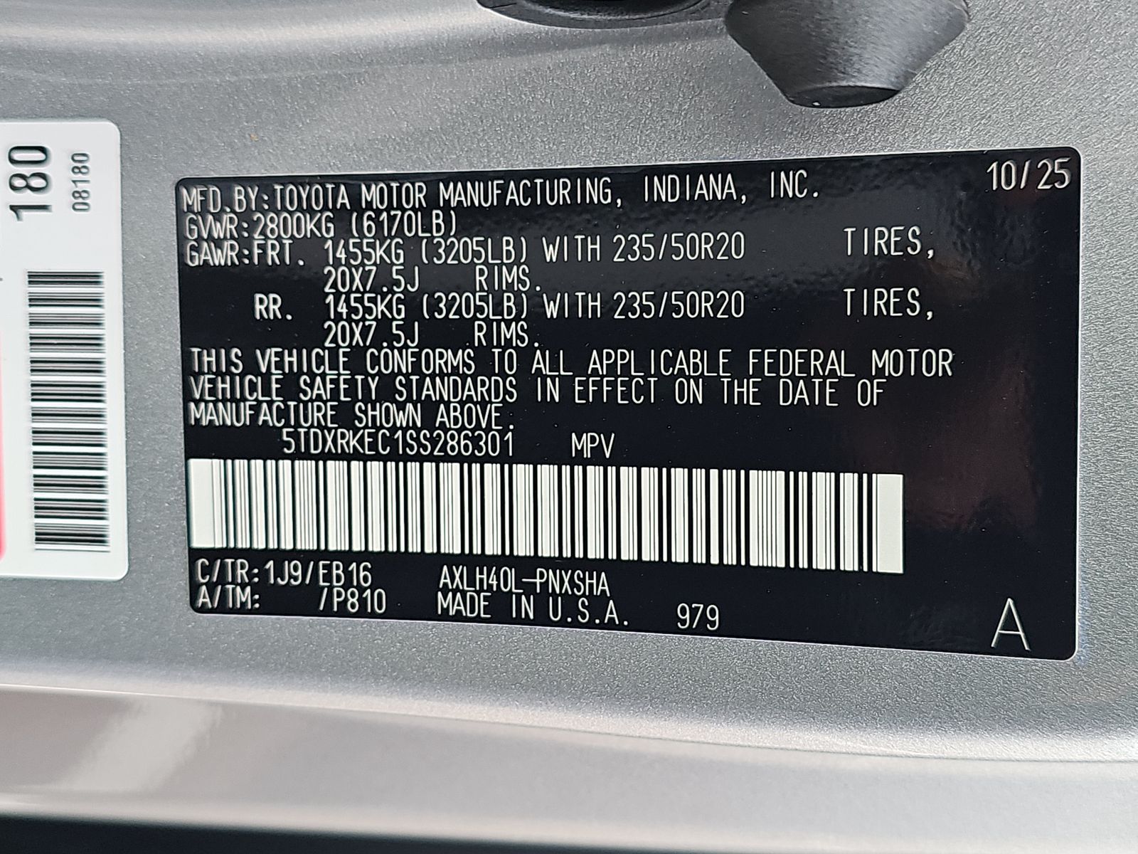 2025 Toyota Sienna XSE FWD