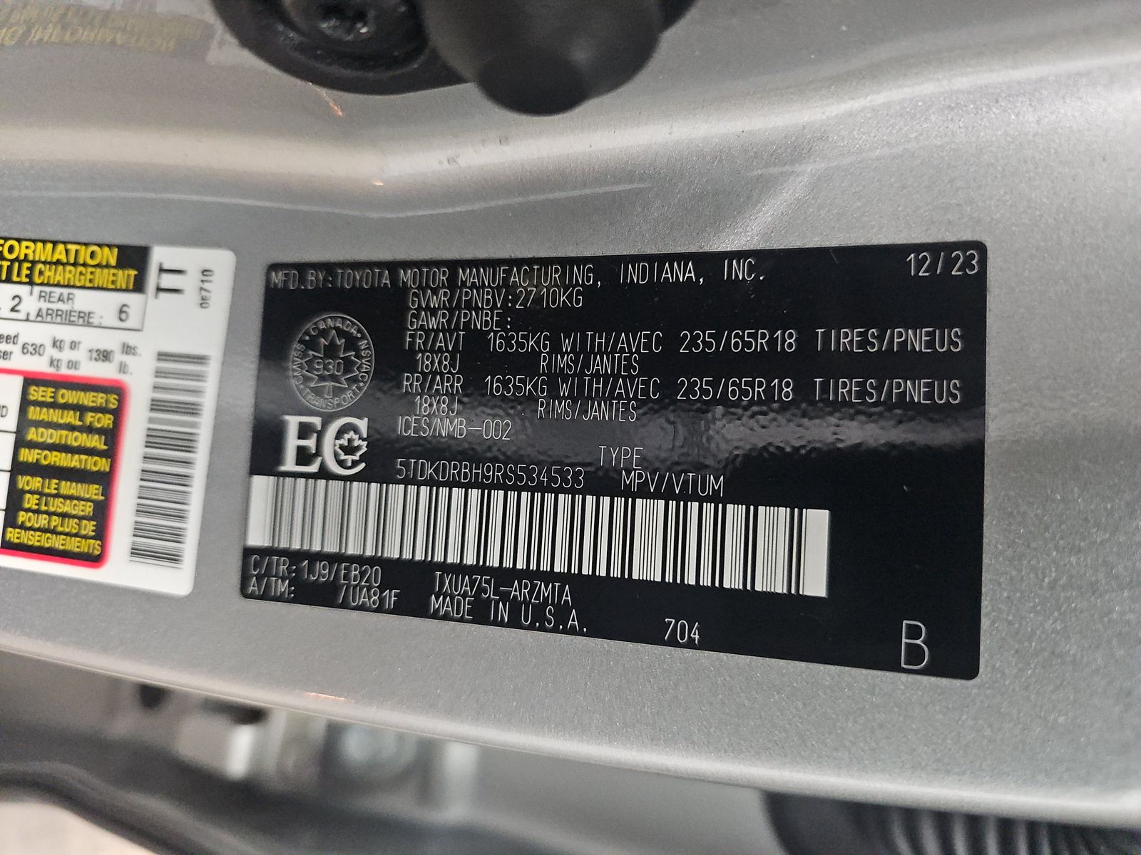 2024 Toyota Highlander XLE AWD