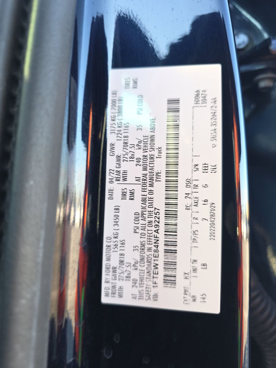 2022 Ford F-150 Tremor AWD