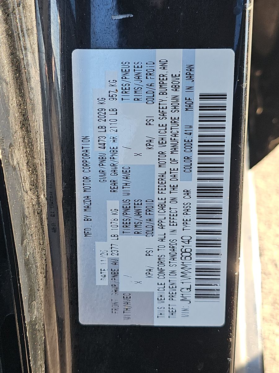 2021 MAZDA MAZDA6 Touring FWD